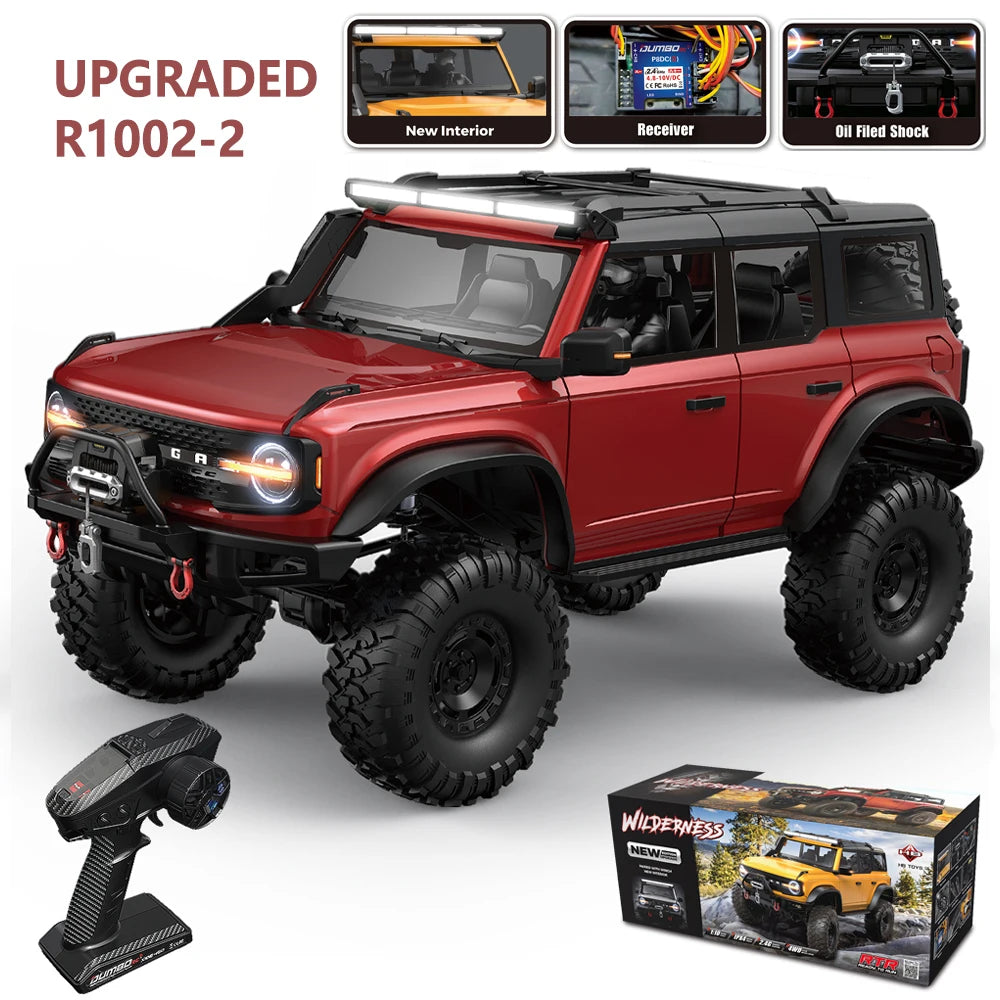 RC Crawler 1/10 Rc кола 4WD RTR HB R1001 с LED 2.4G електрическо дистанционно управление Rock Buggy офроуд превозно средство Rc коли за възрастни