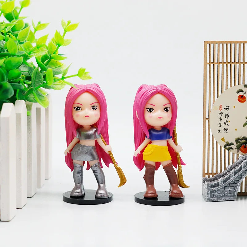 6pcs/Set Kpop Demon Hunters Figure Toy Cartoon Rumi/Mira/Zoey Action Figure PVC Desktop Decoration Model Doll Toy Fans Gift