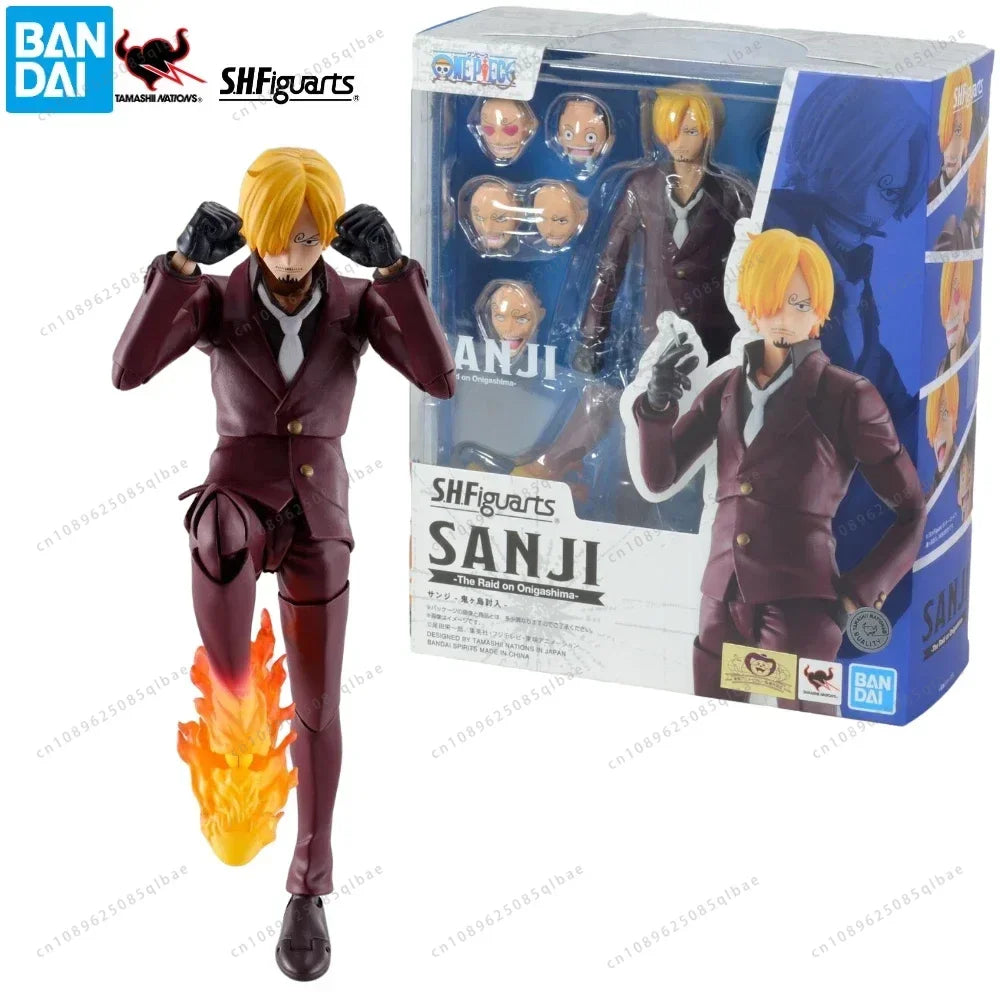 In Stock Bandai S.H.Figuarts Shf Monkey D. Luffy Gear 5 Zoro Sanji Yamato Trafalgar Addition Action Figure Collection Toy Gift