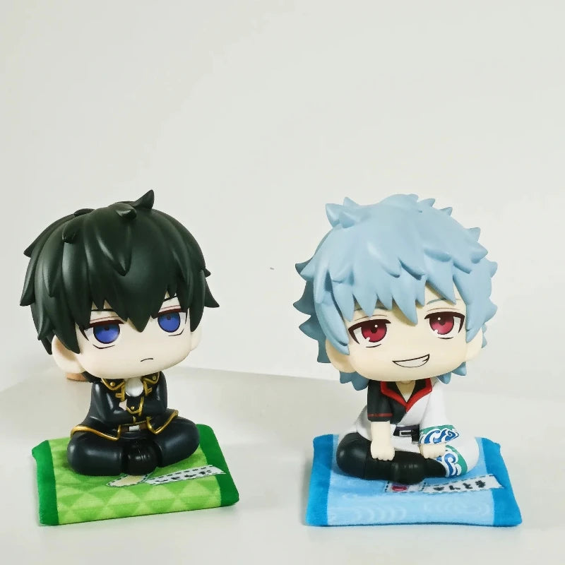 10cm Anime Cute Gintama Sakata Gintoki Action Figure Look Up Hijikata Toshiro Figure Q Version PVC Collection Birthday Toy Gifts
