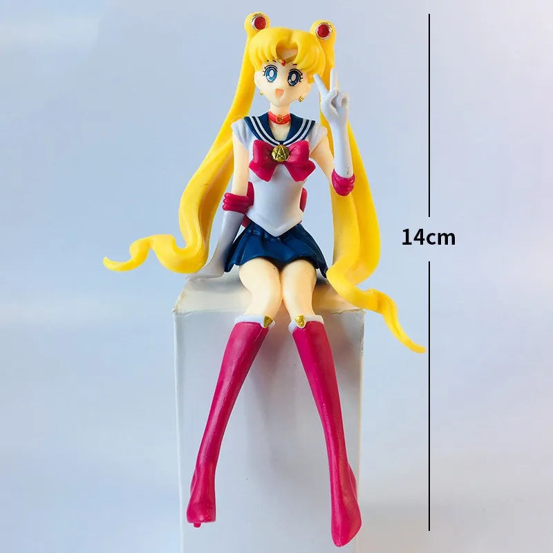 17 см Карикатура сладко момиче Sailor Moon Аниме фигурка PVC екшън аниме фигурка модел Kawaii кукла настолни орнаменти