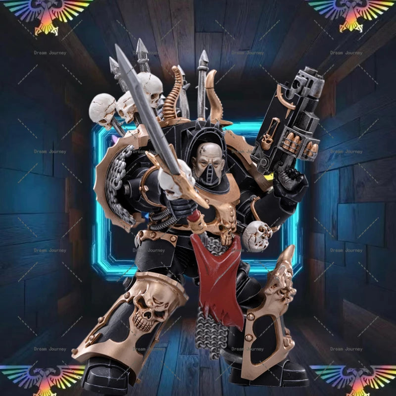 In stock Dark Source JOYTOY Warhammer 40k 1/18   Chaos Terminator Brother Gnarl   Action Doll Toy Collection