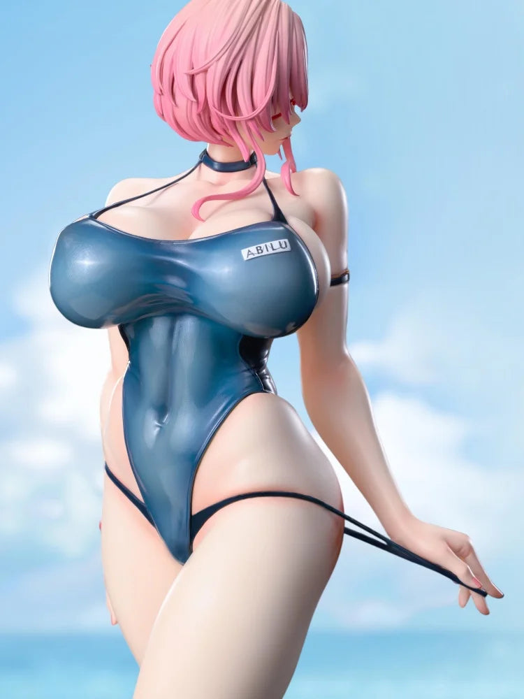 Abilu Acy 1/4 Anime Figure One Fourth Scale Competitive Swimsuit Pink Hair Iris Collectible For Adult Collection Desktop Decor