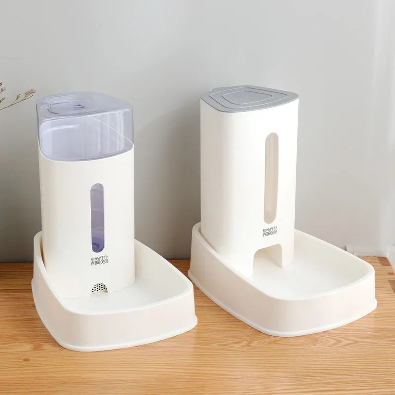 Cat Dog Feeder Pet Automatic Water Dispenser Cat Food Bowl Large Capacity Feeder Water Dispenser Pet Feeding Watering Supplies