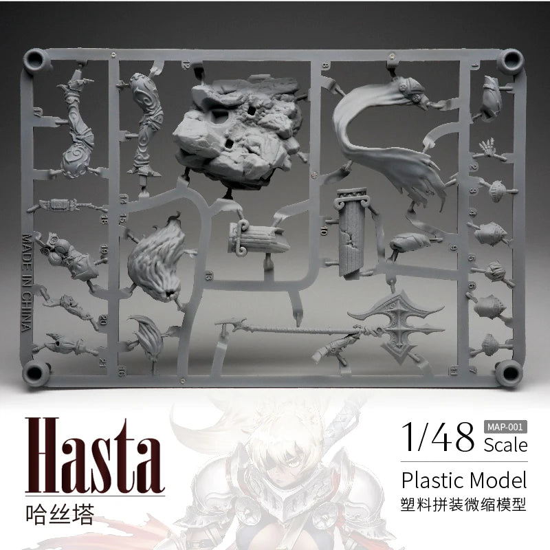 NightWorks 1/48 Scale Hasta Plastic Model Assembly Kit Hobby DIY with Heads Supplement Parts