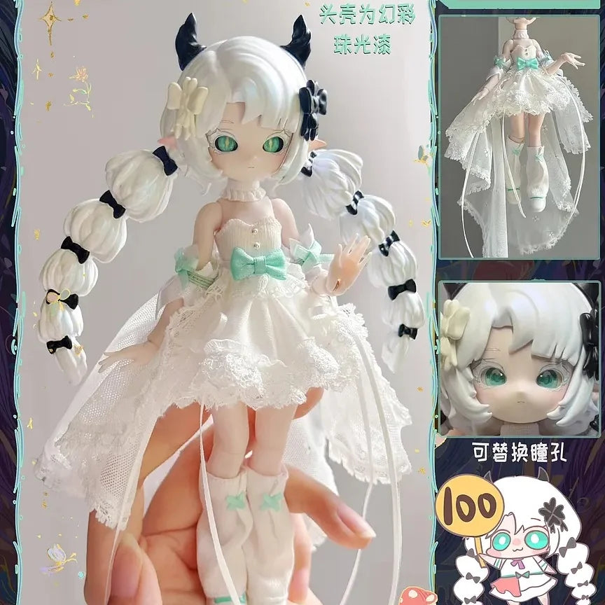 Original 1/12 Bjd Blind Box Mushroom Fungus Series Joint Movable Exquisite Desktop Action Figure Collectible Gifts Pre-Sale