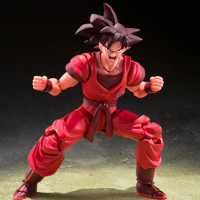 In Stock BANDAI Original Box Figuarts DRAGON BALL SON GOKU KAIO KEN 18000 POWER LEVEL Action Figure Model Toy Gift for Kids