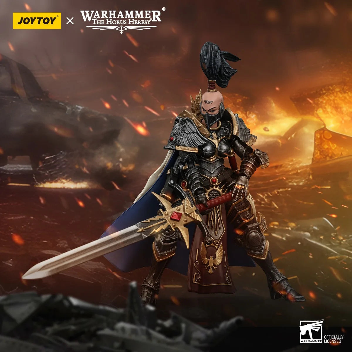 JOYTOY Warhammer 1/18 Actionfiguren Sisters of Silence Argent Lynx Vigilator Cadre Knight-Commander Jenetia Krole Modellspielzeug