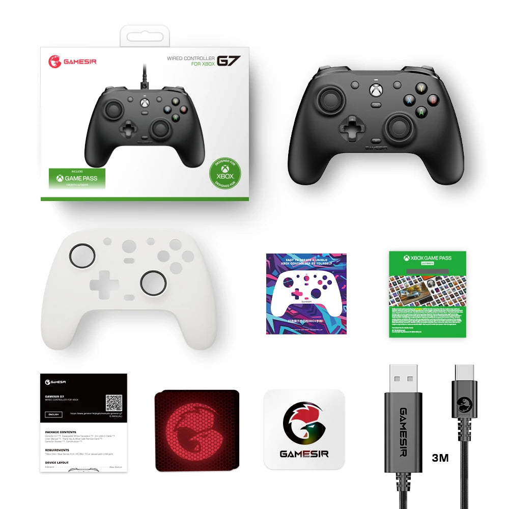 Neue Farbe GameSir G7 SE Xbox Wired Gamepad Gaming Controller Blau Lila mit Hall-Effekt-Joystick für Xbox XS One