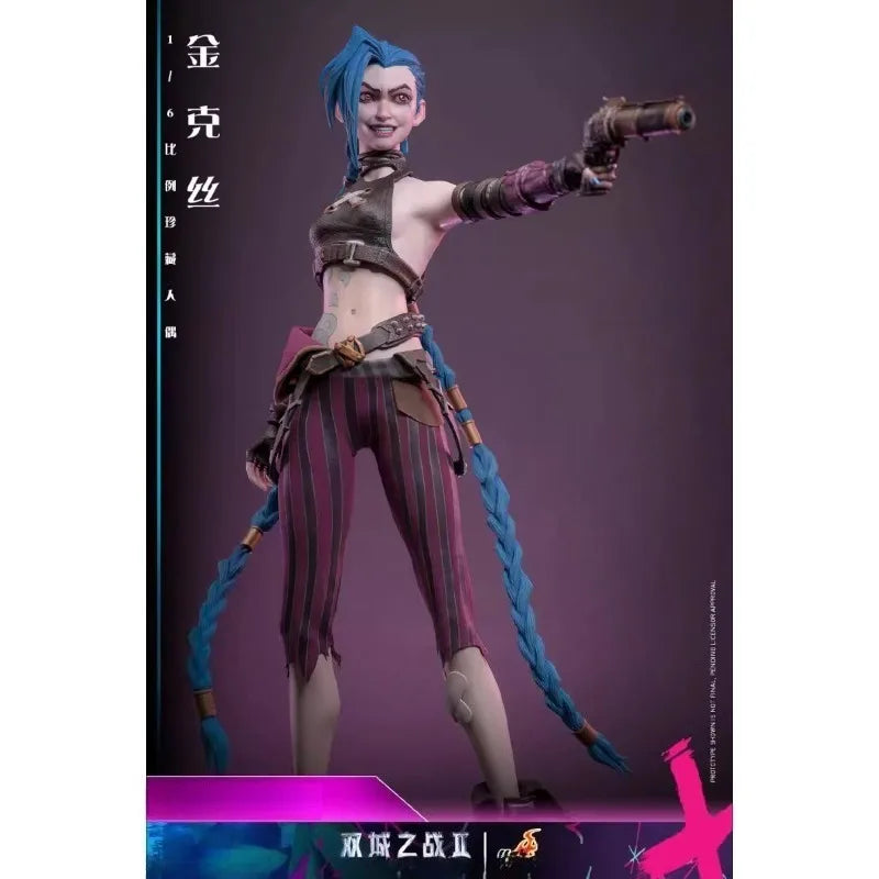 In Stock Hot Toys Jinx 1/6 Scale League of Legends Arcane Season 2 Anime Action Figure Model Doll Toys Hobby Collectible