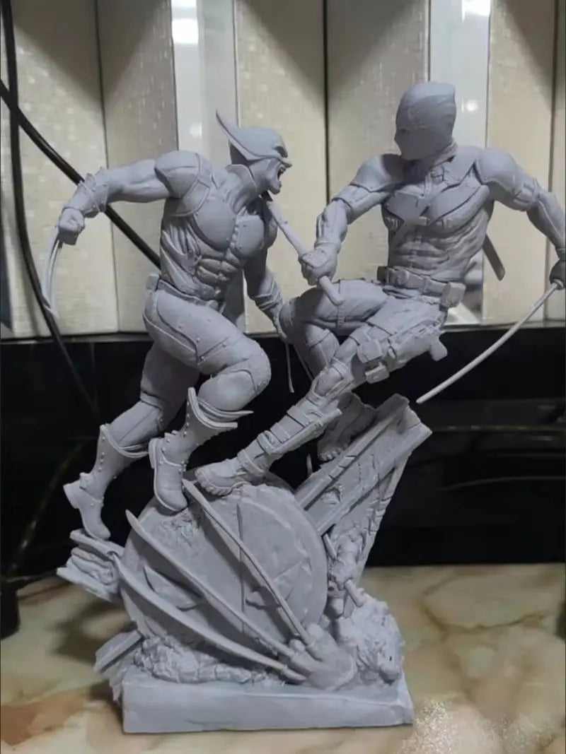 2024 New Movie Deadpool and Wolverine Handheld White Model 1/8 Scale 3D12K High Precision Printing Coating Enthusiast toys Model