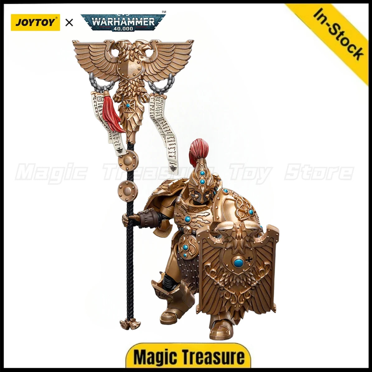 【In Stock】JOYTOY 1/18 Action Figure Warhammer 40K Adeptus Custodes Vexilus Praetor Toys
