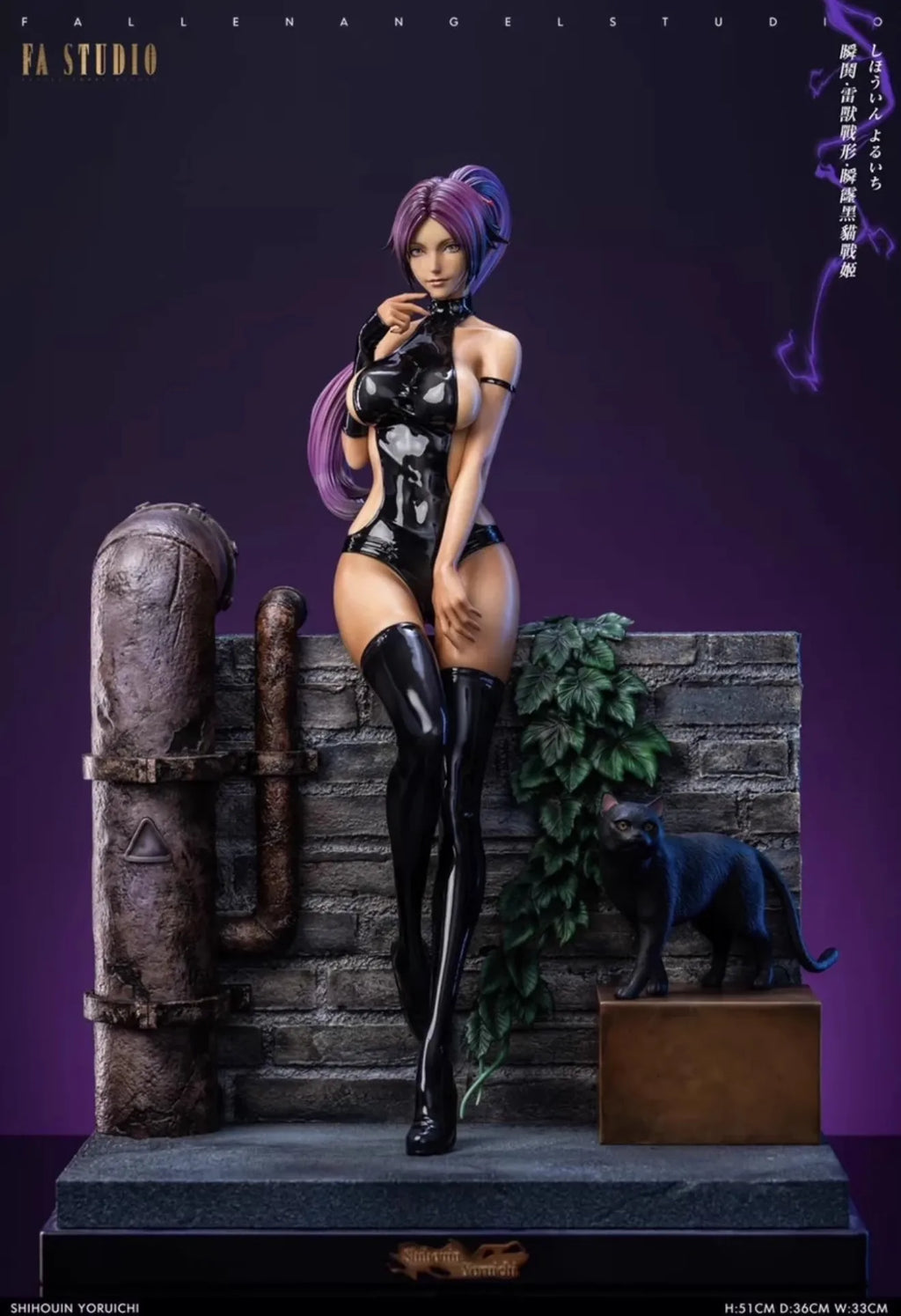 1/4 Fa Studio Bleach Fallen Angel Shihouin Yoruichi Anime Action Figure Collectible Garage Kit Model Statue Toys Gift