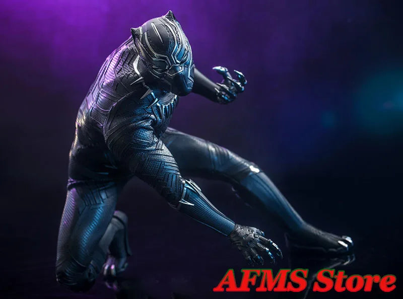 Original HotToys MMS671 1/6 Men Soldier Black Panther Classic Comics Heroes 12Inch Action Figure Model Best Fans Collection