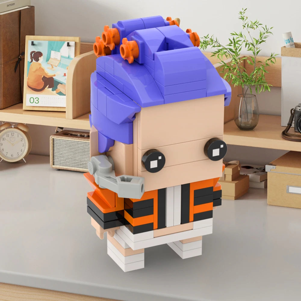 2026 Huntrix Girl Rumi Action Figures Building Blocks Set Zoey Q Version Character Assembled Toys Christmas Gift for Anime Fans