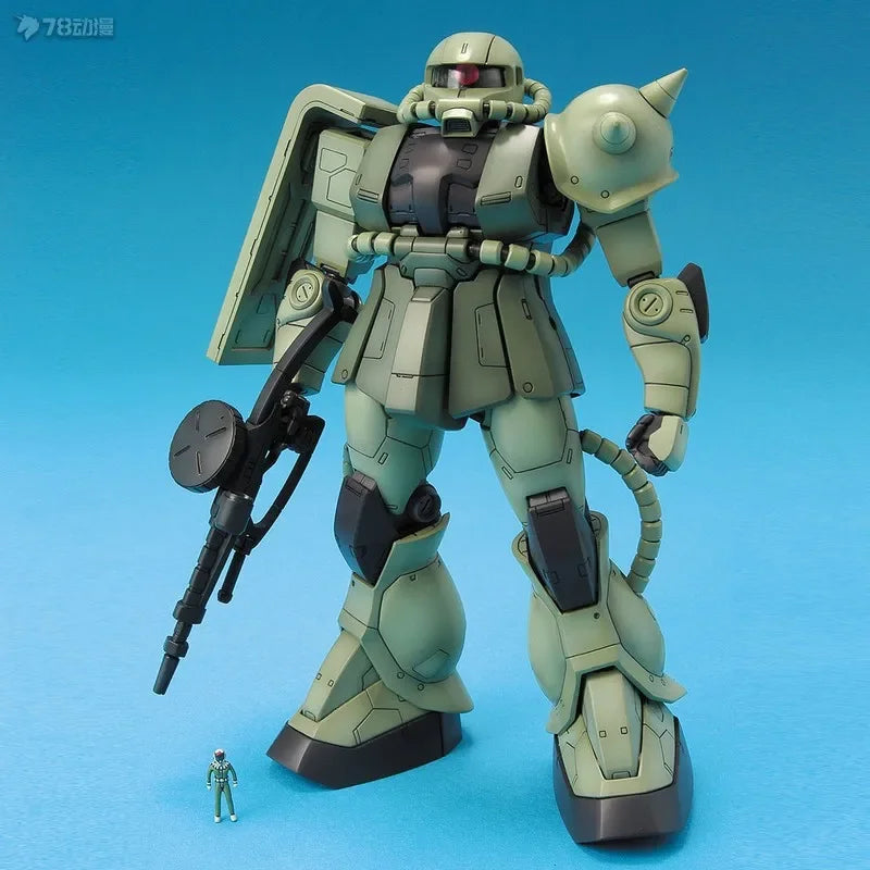 Bandai Genuine Gundam Model Kit Anime Figure MG 1/100 MS-06F/J Zaku Ⅱ One Year War Gunpla Anime Action Figure Toys for Children