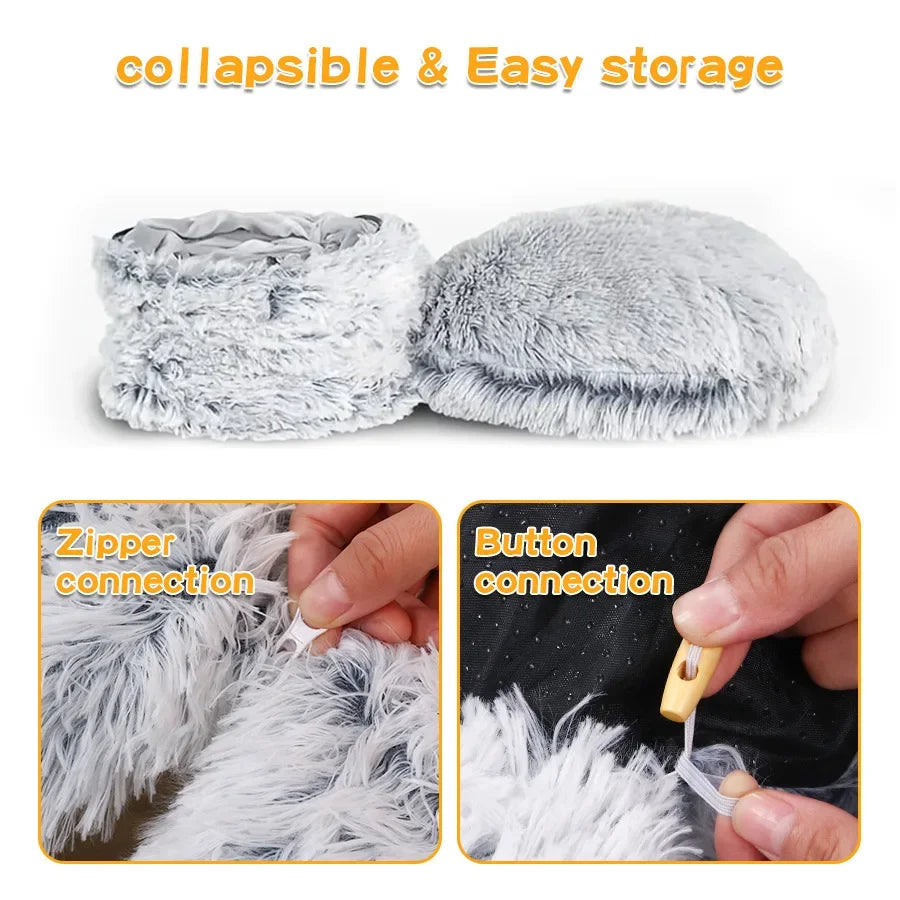 3 in1 Plush Cat House Indoor Cats Tunnel Multifunctional Pet Toys Foldable Fluffy Donut Cat Bed Multiple Cats Available Tunnel