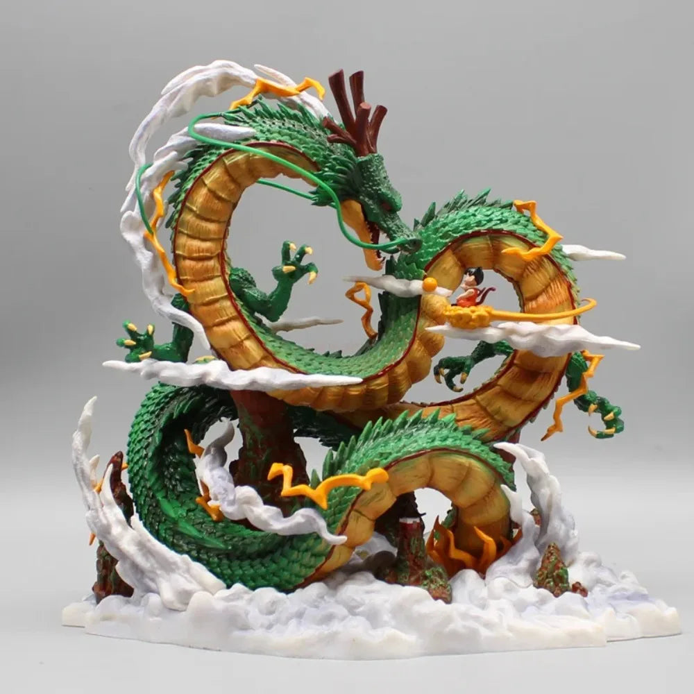 22cm/8.66in Dragon Ball Anime Figure Shenron Figure Goku And Shenron Figurine Pvc Statue Collection Model Decoration Toys Gifts