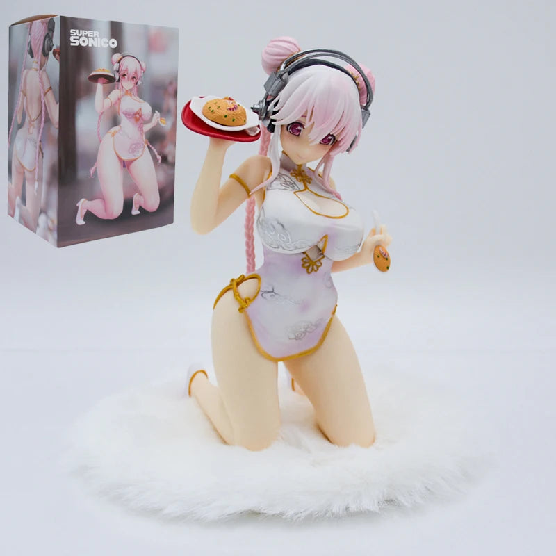 21cm Super Sonico Bikini Sexy Anime Girl Figure FuRyu BiCute Bunnies Super Sonico Action Figure Adult Collectible Model Doll Toy
