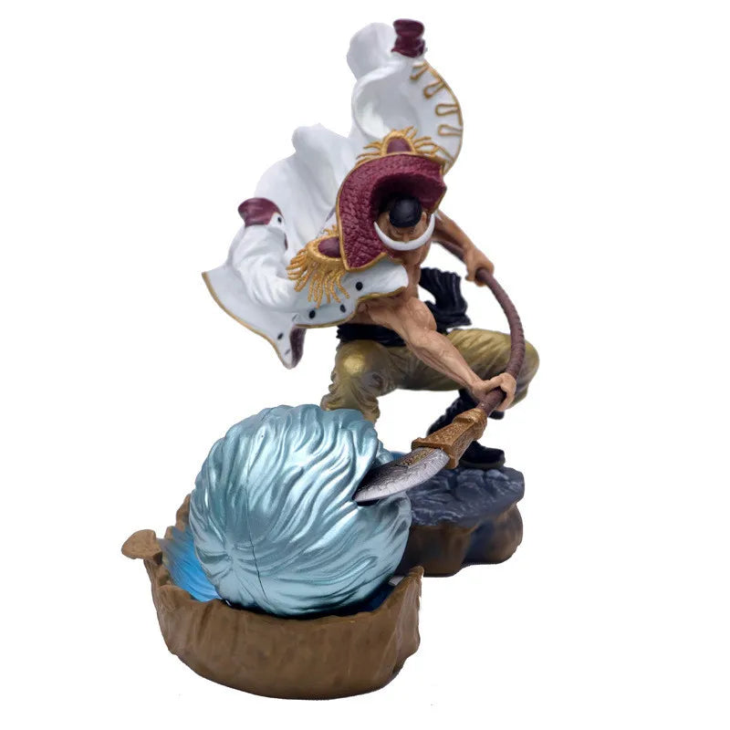 23CM Anime One Piece Edward Newgate GK Battle Model Toy Shock Fruit Gift Collection Aciton Figure Scene Ornament Doll C Award