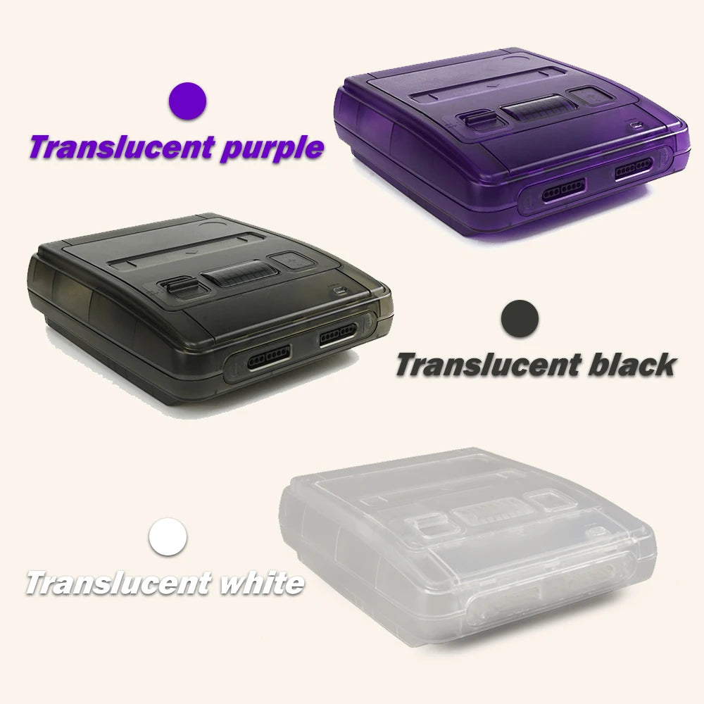 ABS Transparent SFC Replacement Shell For Super Famicom Console SFC Case With Screwdriver Kit