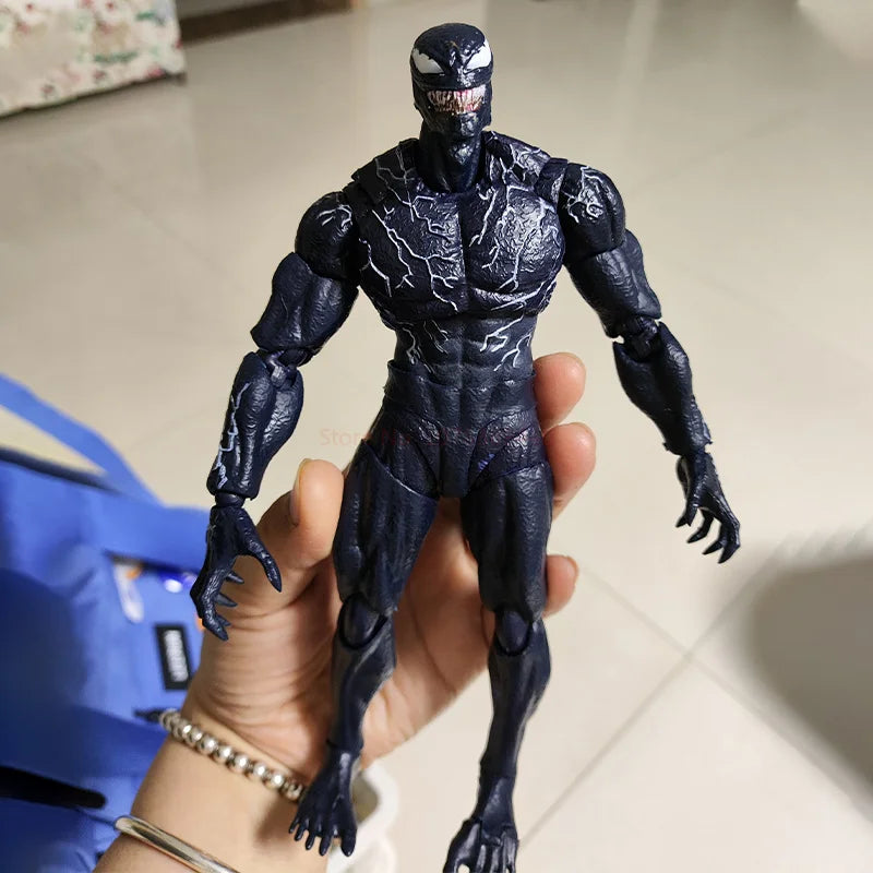 20cm Marvel Venom Shf Legends Action Figure Joint Movable Toys Change Face Statue Model Doll Collectible For Toy Gift