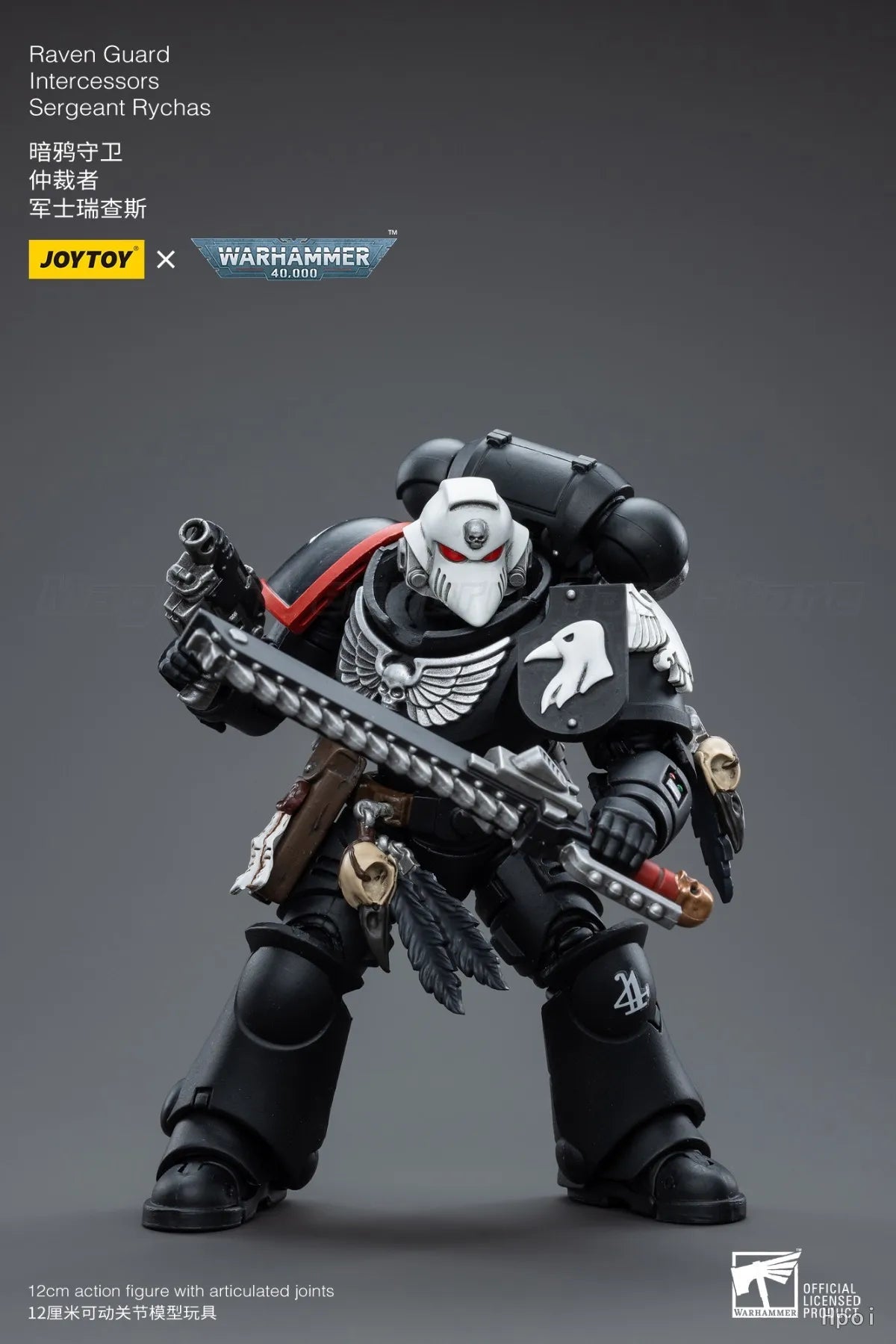 【In Stock 】JOYTOY Warhammer 40K Raven Guard Intercessors Sergeant Rychas Figures Anime Toys 1/18 Action Figure