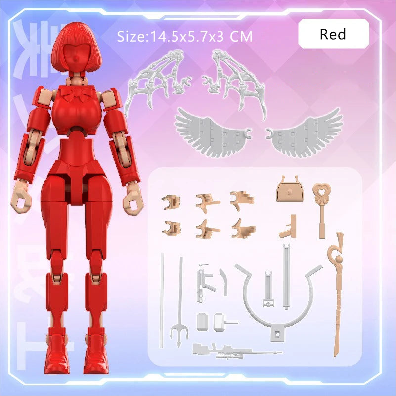 3D Printed Mannequin Dummy Magical Beauty Girl Action Figure  Multi-Jointed Movable Shapeshift Robot Ornament  For Kids Adult