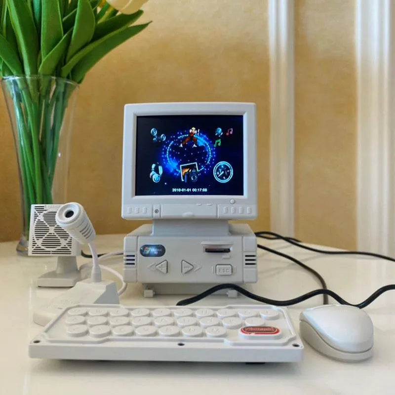 Traditional Computer Style Game Player with 3.5-inch LCD Screen Built-in 180 Retro Games And MP4 Video Support