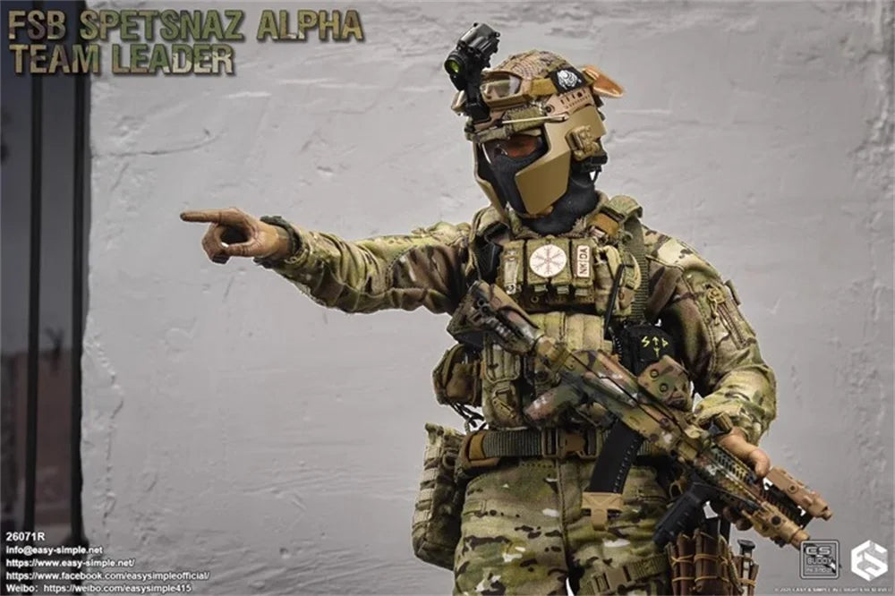 For Sale Easy&Simple The Russian Male Man Soldier Doll FSB Operation Unit Full Set Moveable Action Doll About 12" ES 26071R
