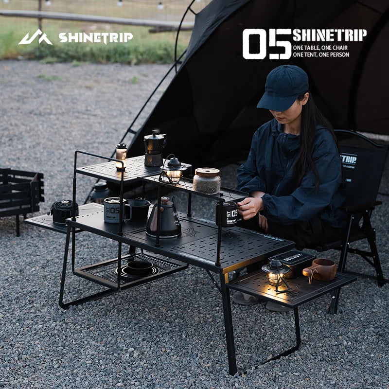 ShineTrip 05 Series IGT Table Top Free Combination Table Plate Folding Table tactical accessories Camping BBQ tables boards