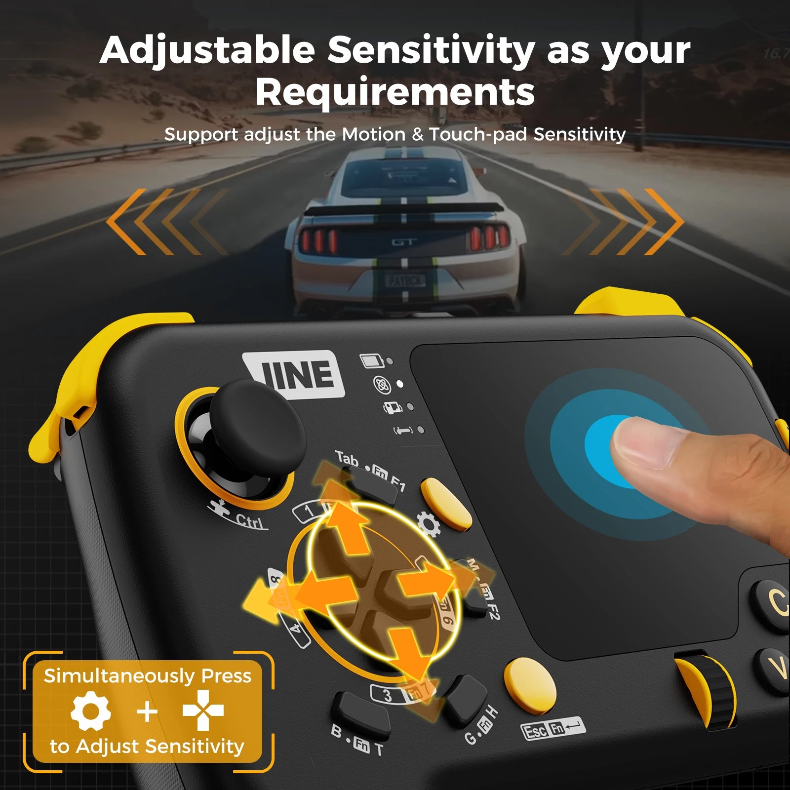 IINE Ungrade Wireless Mouse-Pad Controller As Keyboard and Mouse Combo Set with Touchpad