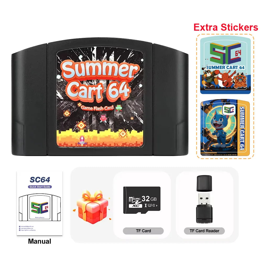 5400 In 1 SummerCart 64 Open Source Game Card For Nintendo 64 Console SC64 Cartridge Support GB/GBC/SNES/SFC Emulator 64DD Games