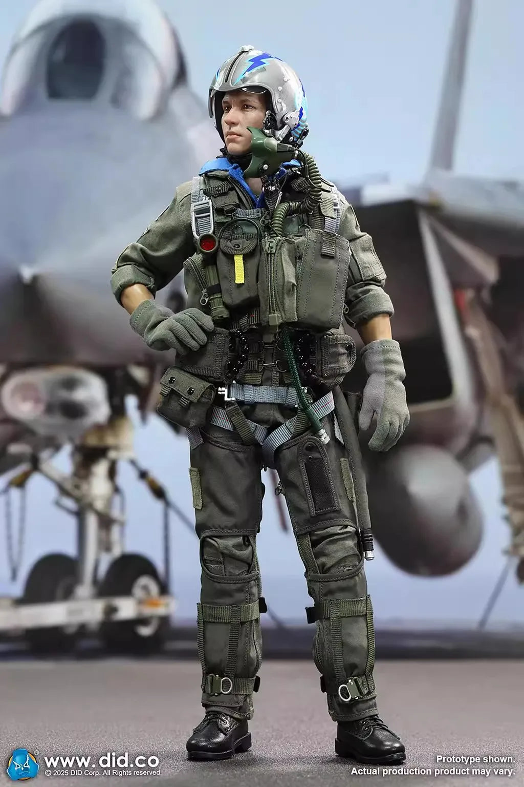 DID MA80182 1/6 Soldier American F14 Pilot Double Headed Carving Full Set 12'' Action Figure Doll In Stock