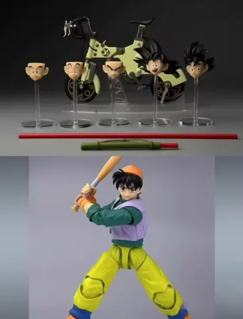 In Stock Tonsenarttoys Dragon Ball Z Kamione 01A 01B Son Goku SHF Fly Page Son Goku Ride Bike Action Figure Collection Gift