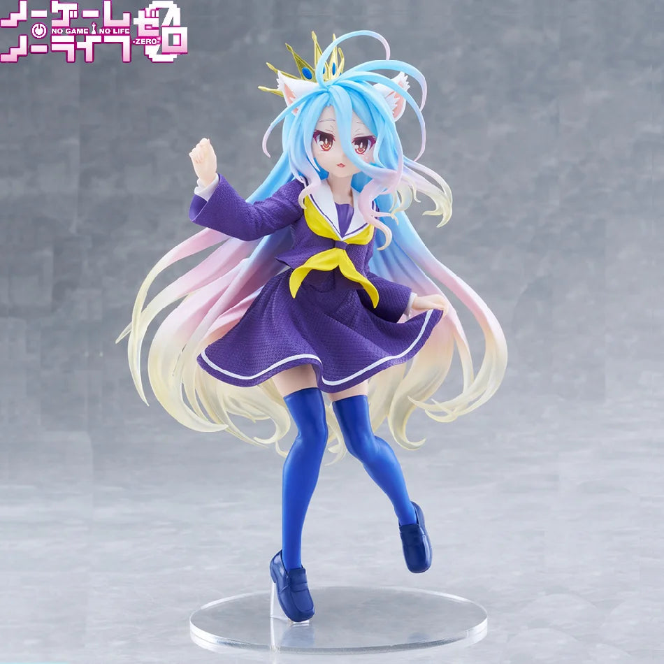 Anime NGNL No Game No Life Weiße 19CM Figur Anime Shiro PVC Anime Actionfiguren Modell Sammlerstück Ornament Anime Spielzeug Geschenk