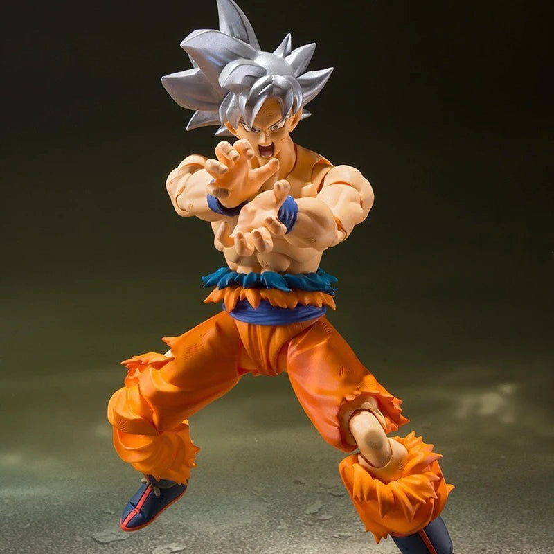 Dragon Ball Z Super Figure White Haired Son Goku Action Figure 16cm Migatte No Goku GBZ Collection Doll Model Birthday Toys Gift