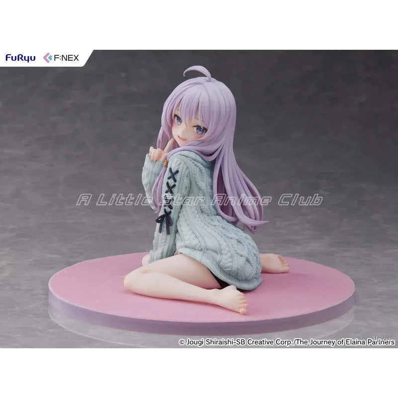 In Stock Original F:NEX THE JOURNRY OF ELAINA Elaina Knitted Dress Repainted Blue 1/7 Model Anime Figure
