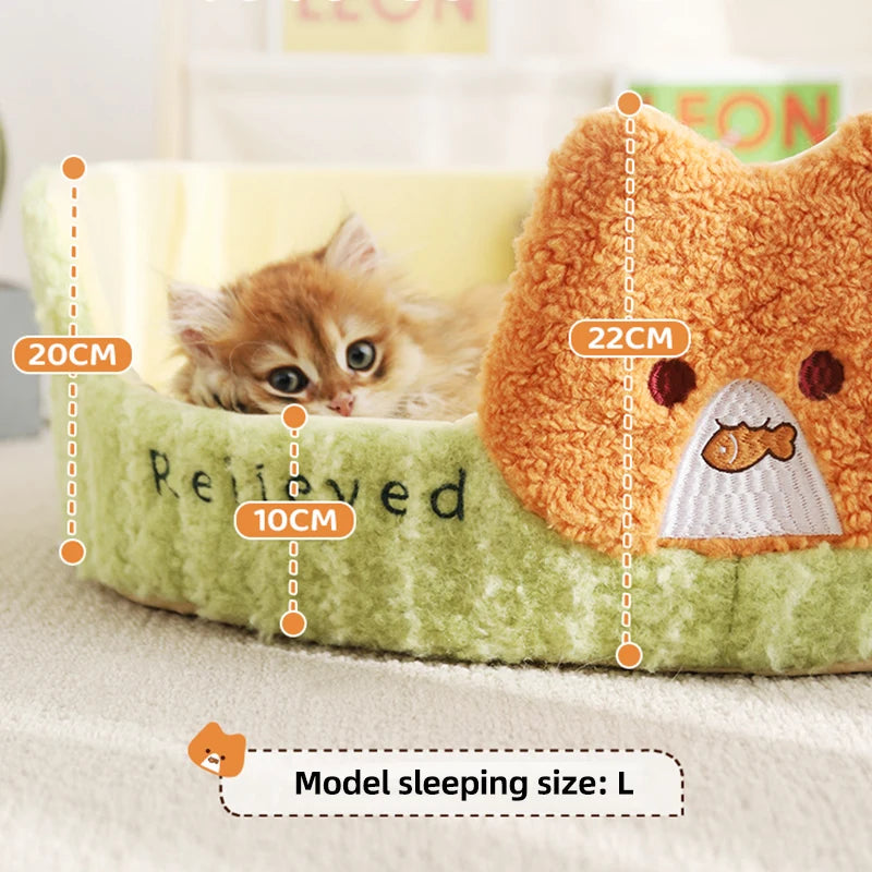 HOOPET Cats Bed Dogs Nest Pet Bed Kennel Non-Slip Winter Warm Small Dog Kennel Sleeping Soft Puppy Cushion Pet Supplies