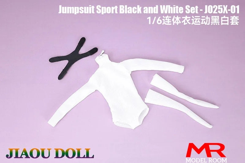 JO25X-01 1/6 Scale Female Sports Wear Jumpsuit Jacket Clothes Model Fit 12'' JIAOU TBL Soldier Action Figure Body Dolls