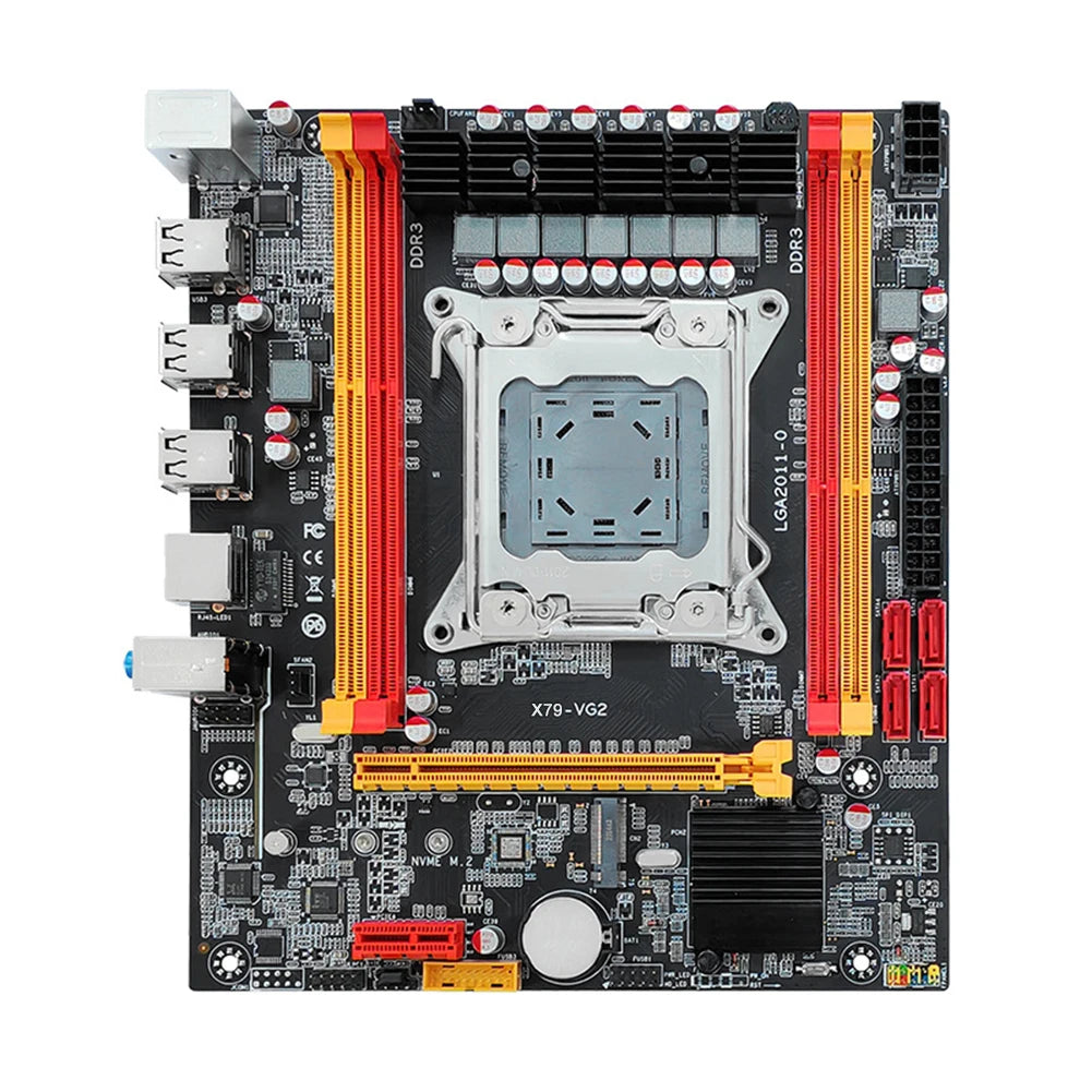 NVME M.2 SSD LGA 2011 Desktop Motherboard X79 Computer Motherboard 4*SATA2.0 Interface Fit for Intel CPU E5 2600/ 2689/2690/2670