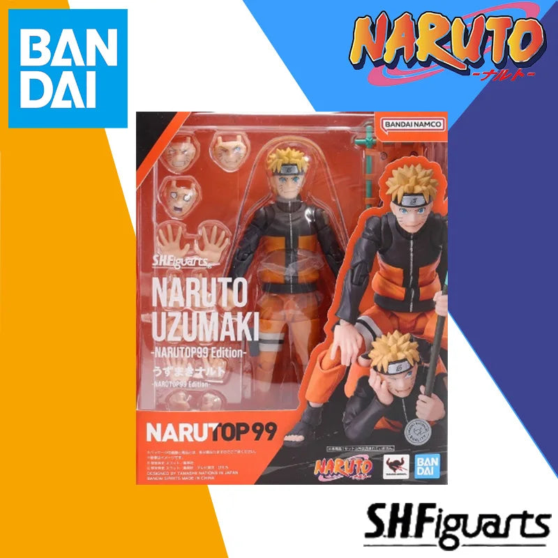 In Stock Bandai Original S.H.Figuarts SHF Minato Namikaze -NARUTOP99 Edition- Anime Action Figure Model Finishe Toy Gift for kid