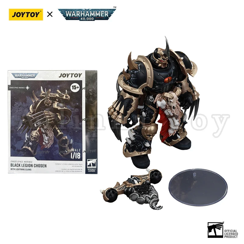 JOYTOY 1/18 Actionfigur 40K Chaos Space Marines Black Legion Chosen Anime Collection Militärmodell