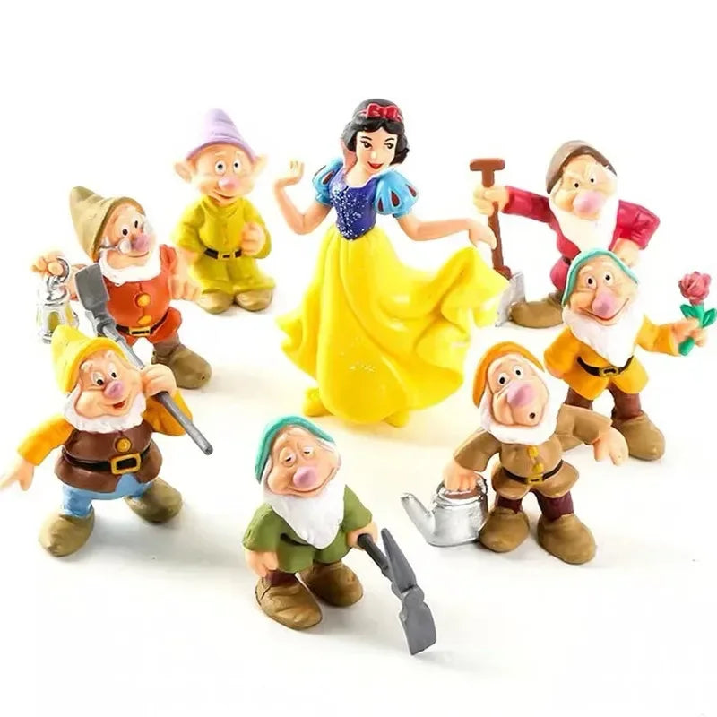 New Disney Princess Q Vesion Snow White and The Seven Dwarfs Figure Toy Model Dolls Gift for Children Hot Fashion Decor