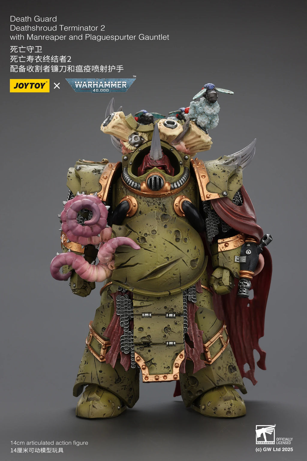 【In stock】JOYTOY 1/18 Action Figure Warhammer 40K Death Guard Deathshroud Terminator Champion Terminator 3PCS Model Toys