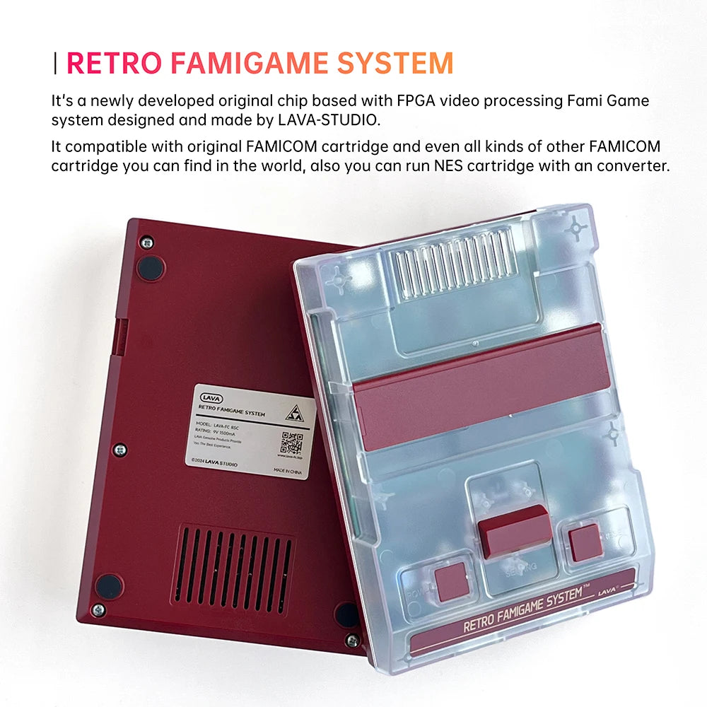 RGB Famicom LAVA-FC RSC Retro Family Game Console Support RGBS/S-Video/CV RGB FC Kit NESRGB Compatible With Multi Cartridges