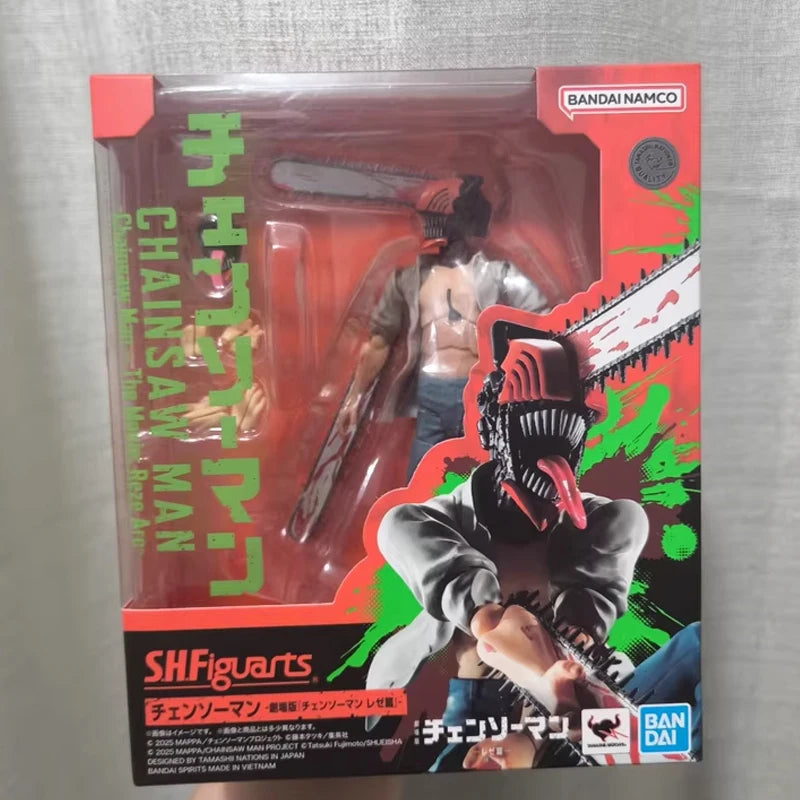 Bandai Genuine SHF Chainsaw Man -The Movie Reze Arc- Anime Action Figure Collectible Model Toys Ornament Gift Children Christmas