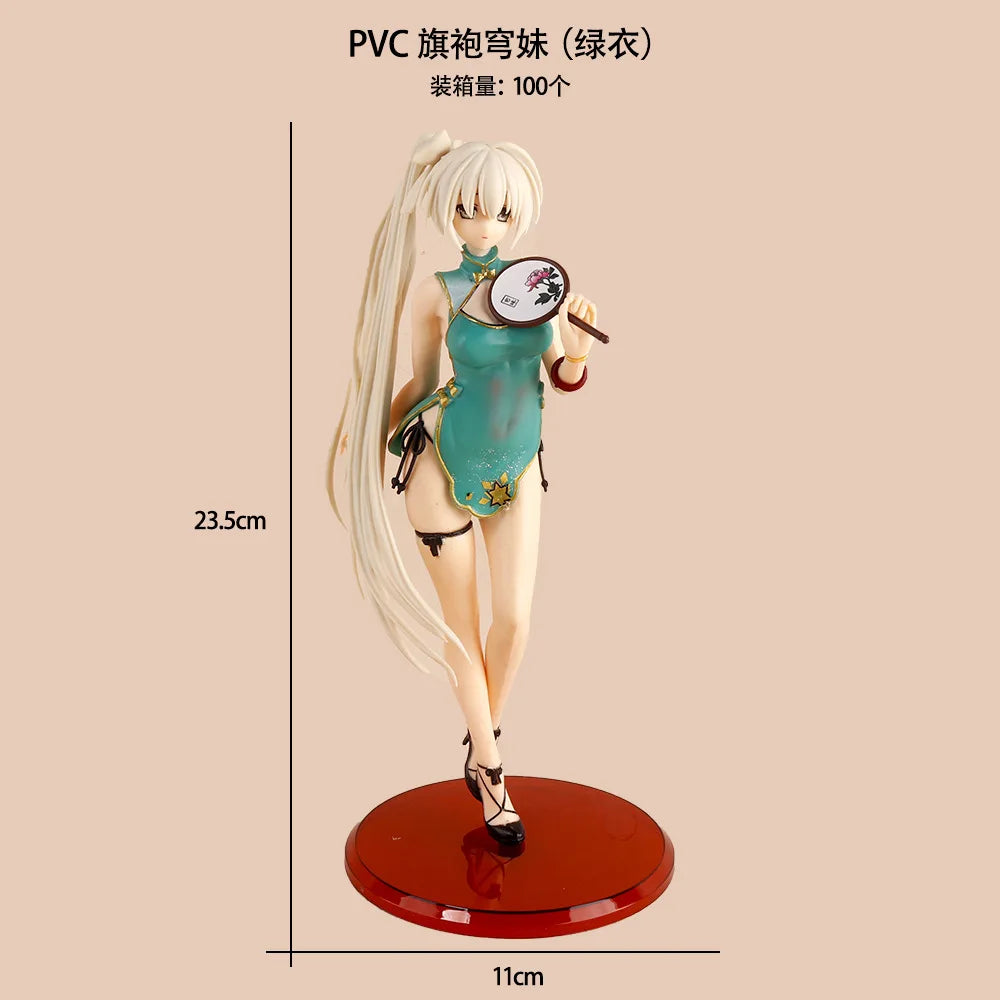 New 12cm Doll Model Yosuga No Sora Anime Figures Kasugano Sora Cheongsam Beautiful Girl Pvc Figurines Car Decoration Toys Gifts