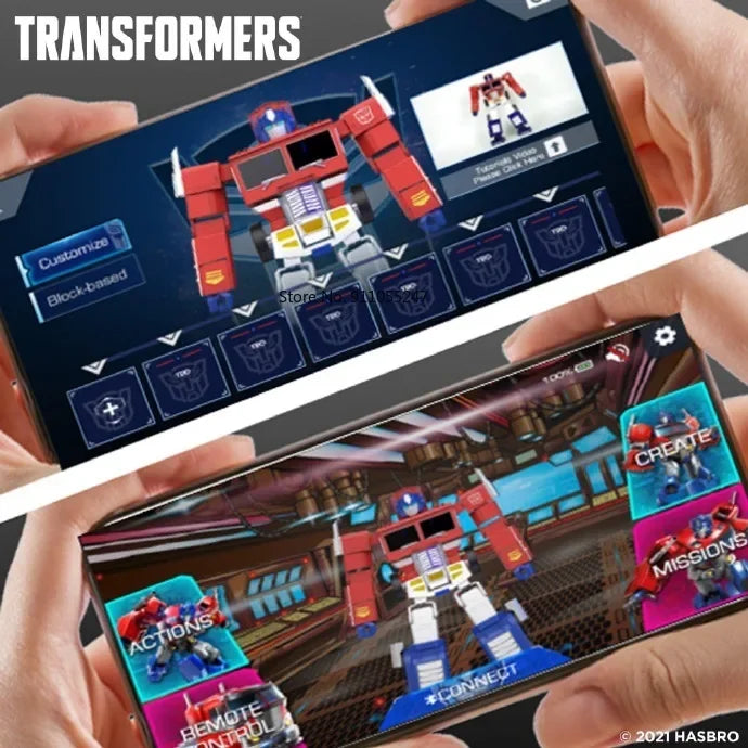 Transformers Robosen Optimus Prime Action Figures Smart Robot Intelligent Automatic Voice Control Collection Hobby Toy