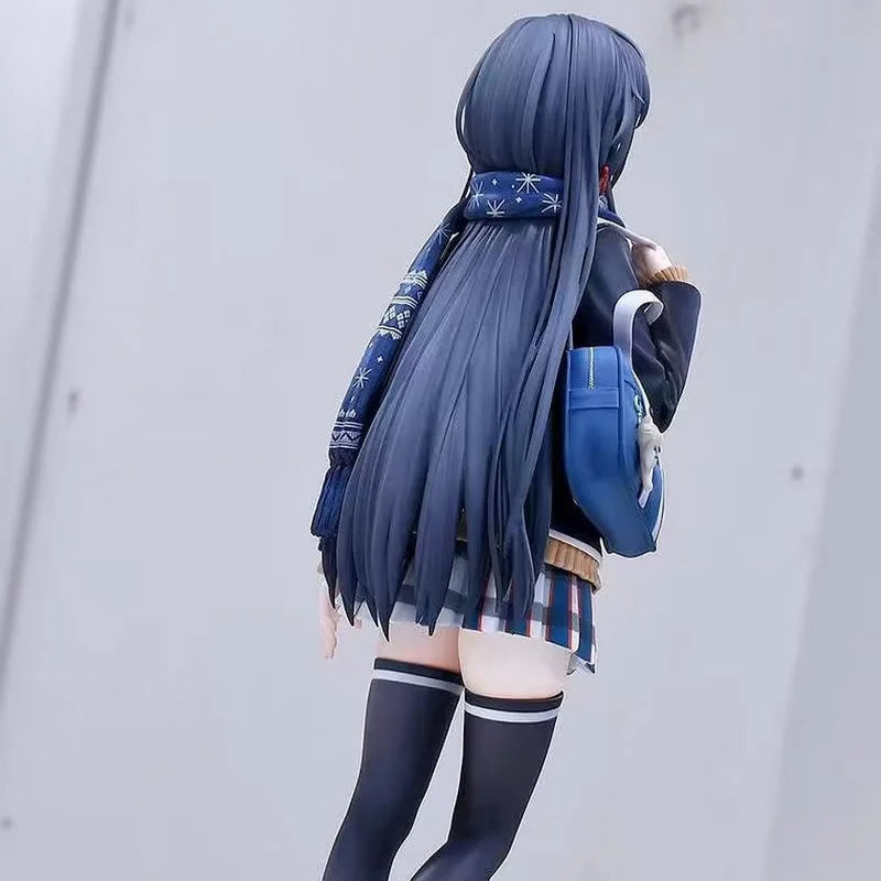26cm My Teen Romantic Comedy Snafu Yukinoshita Yukino School Uniform Anime Figure Winter Clothing Toy Doll Statue Collect Decor